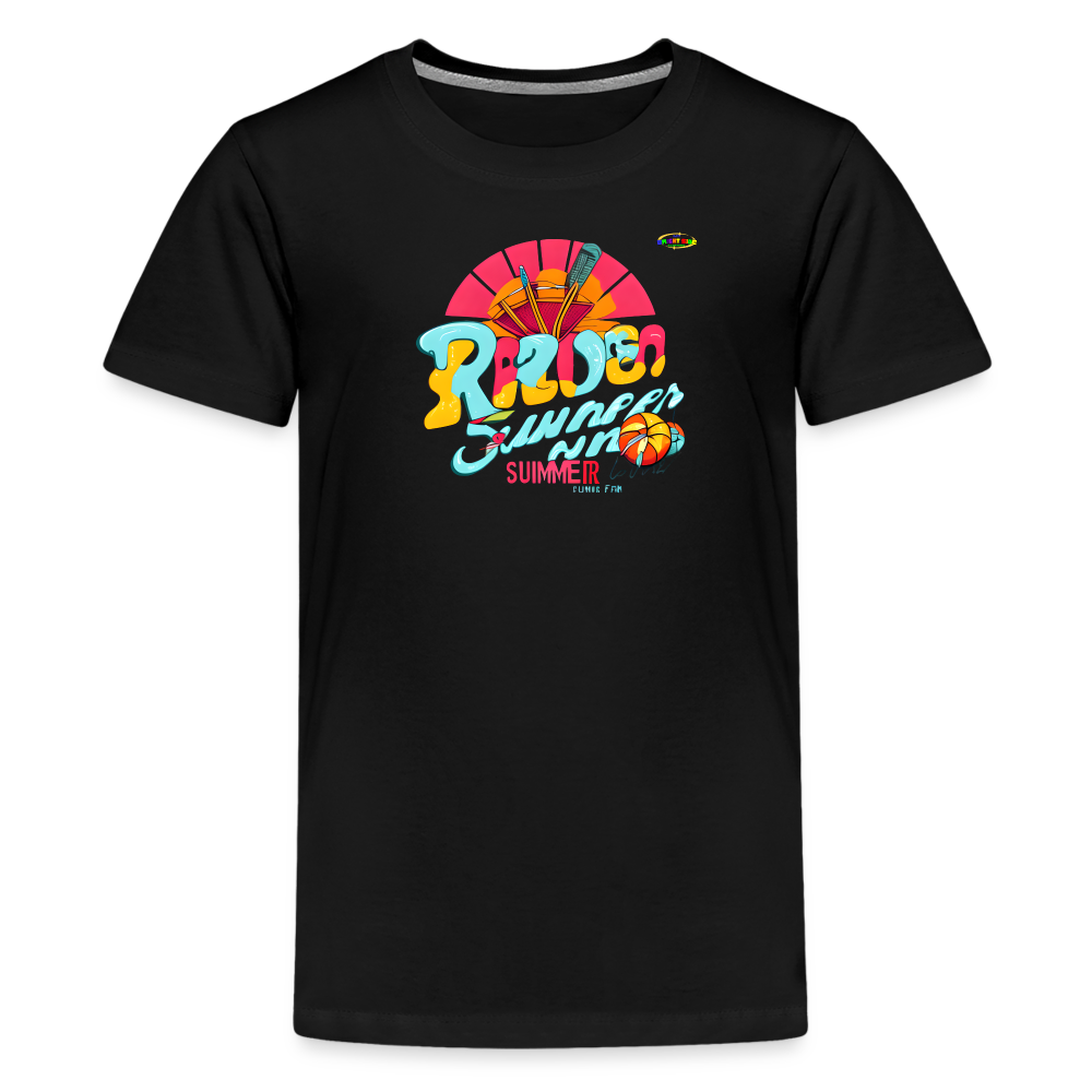 Ready for summer fun Logo Children's Premium T-Shirt -MyBrightSideClothing - black