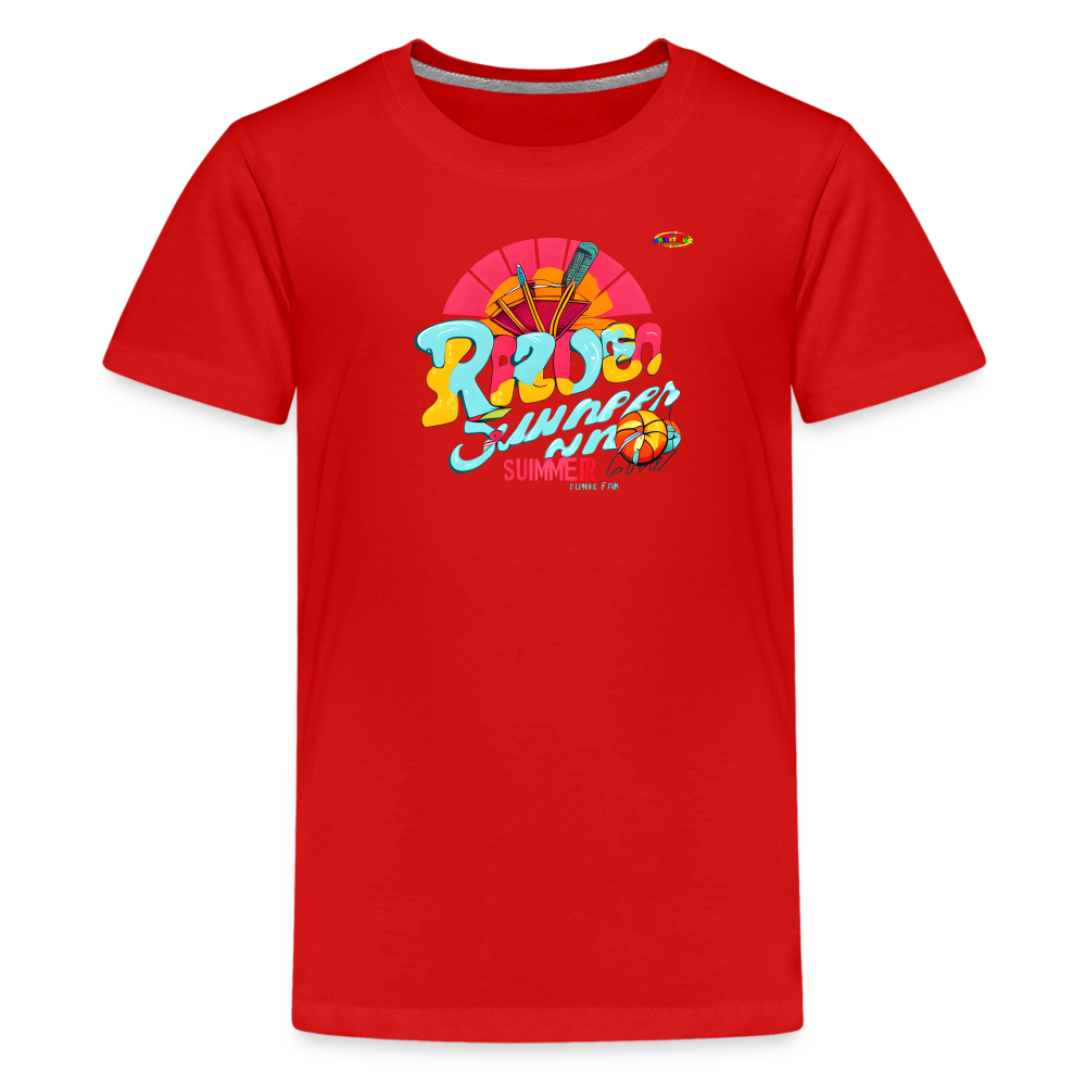 Ready for summer fun Logo Children's Premium T-Shirt -MyBrightSideClothing - red