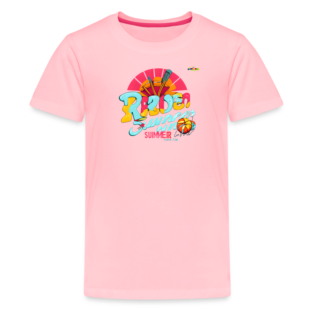 Ready for summer fun Logo Children's Premium T-Shirt -MyBrightSideClothing - pink