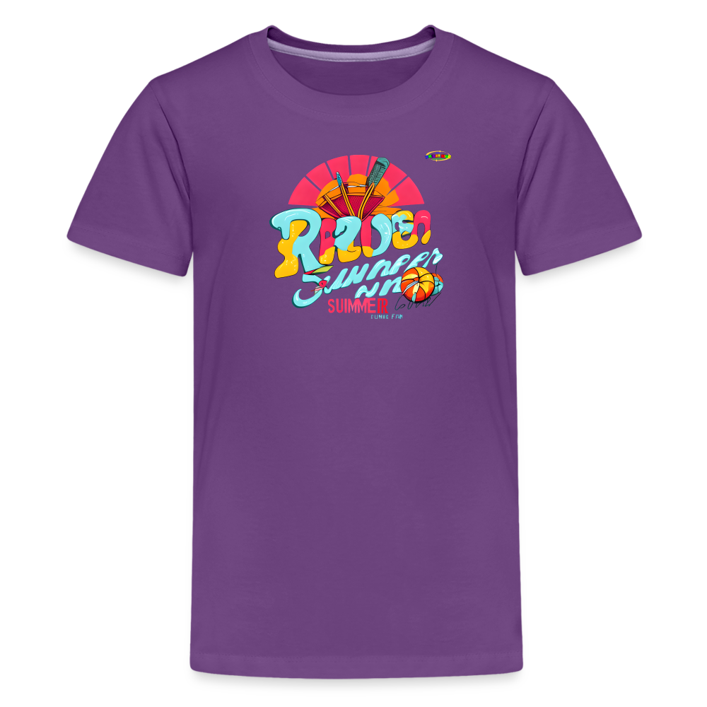 Ready for summer fun Logo Children's Premium T-Shirt -MyBrightSideClothing - purple