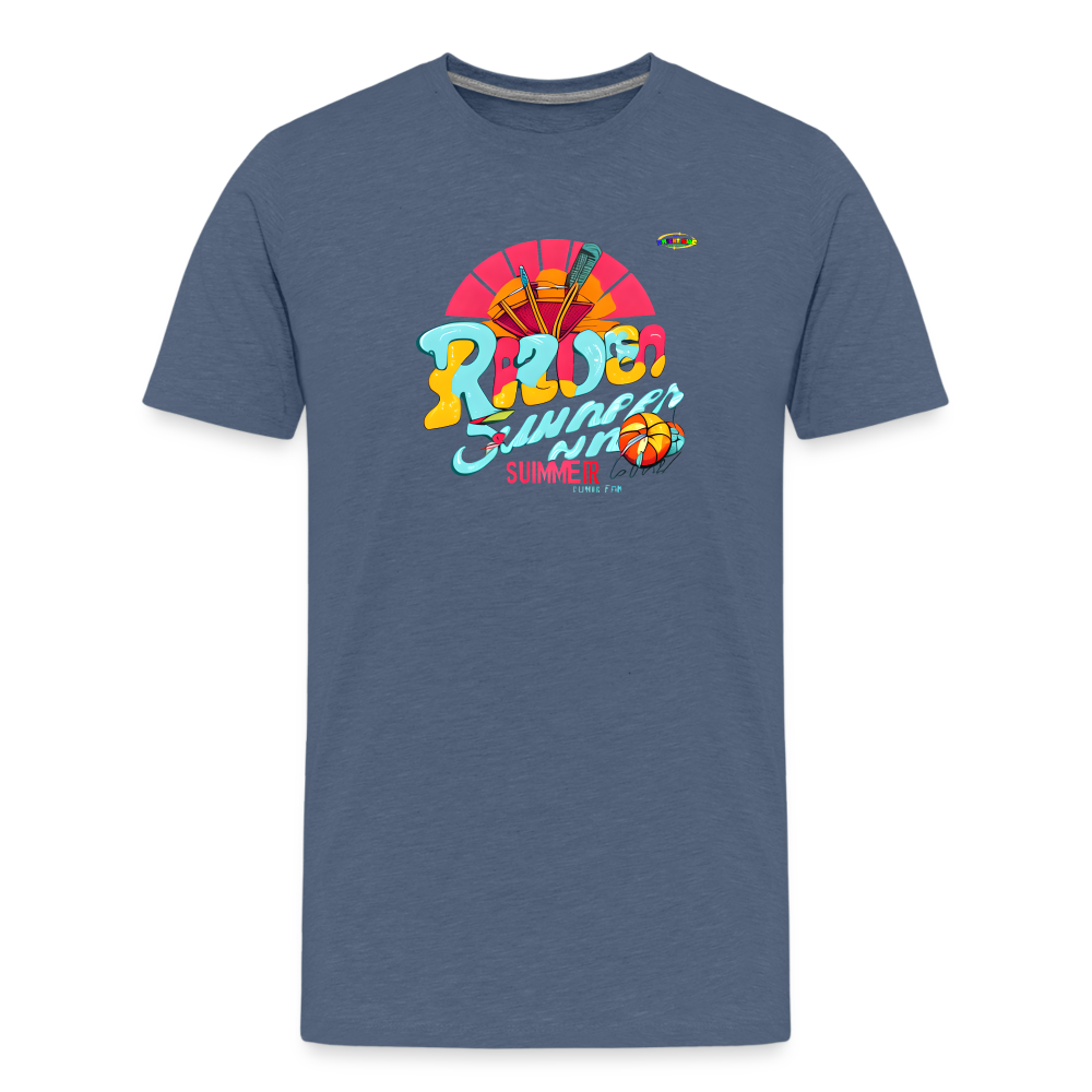 Ready for summer fun Logo Children's Premium T-Shirt -MyBrightSideClothing - heather blue