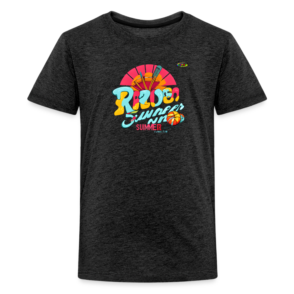 Ready for summer fun Logo Children's Premium T-Shirt -MyBrightSideClothing - charcoal grey