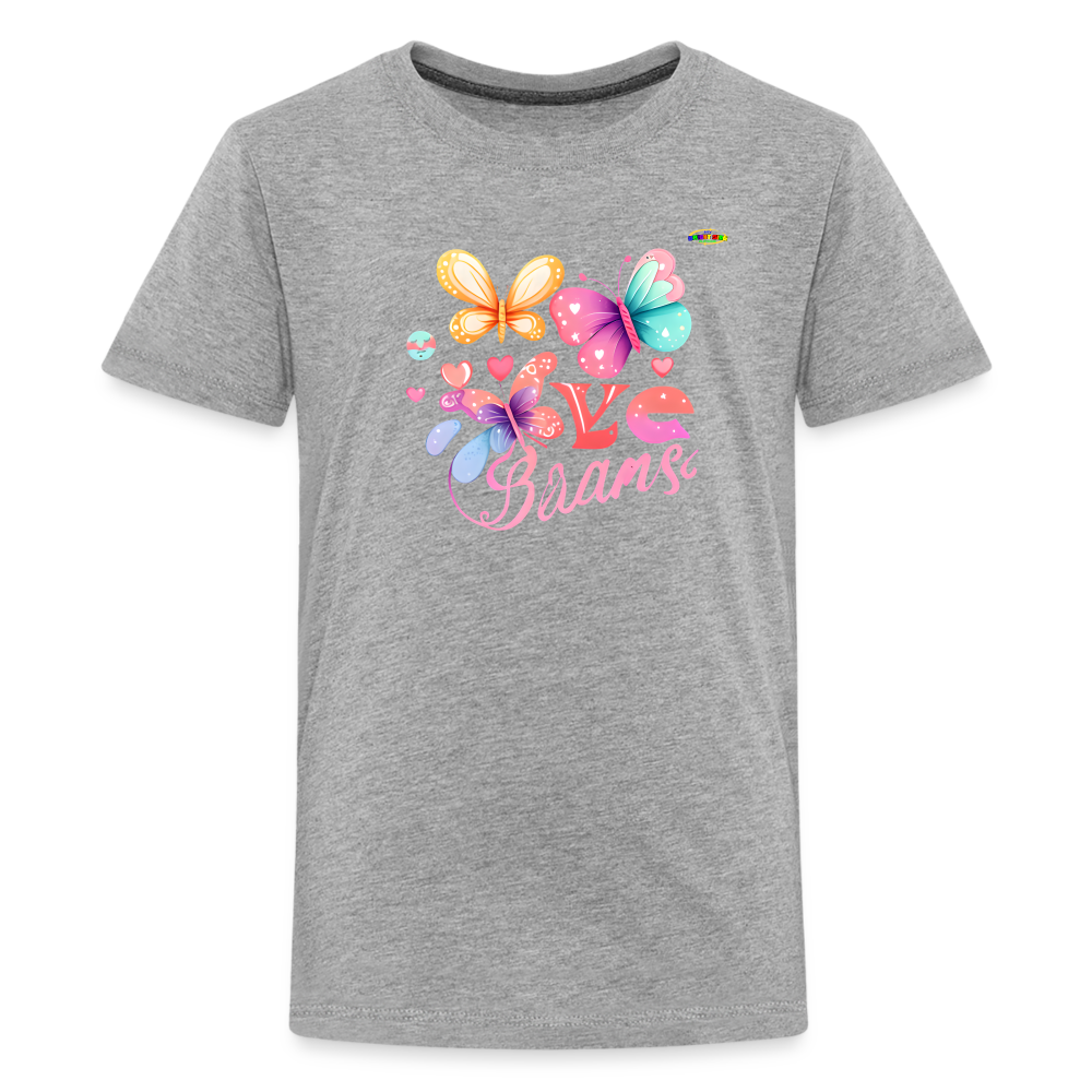 Love Butterfly Logo Children's Premium T-Shirt -MyBrightSideClothing - heather gray