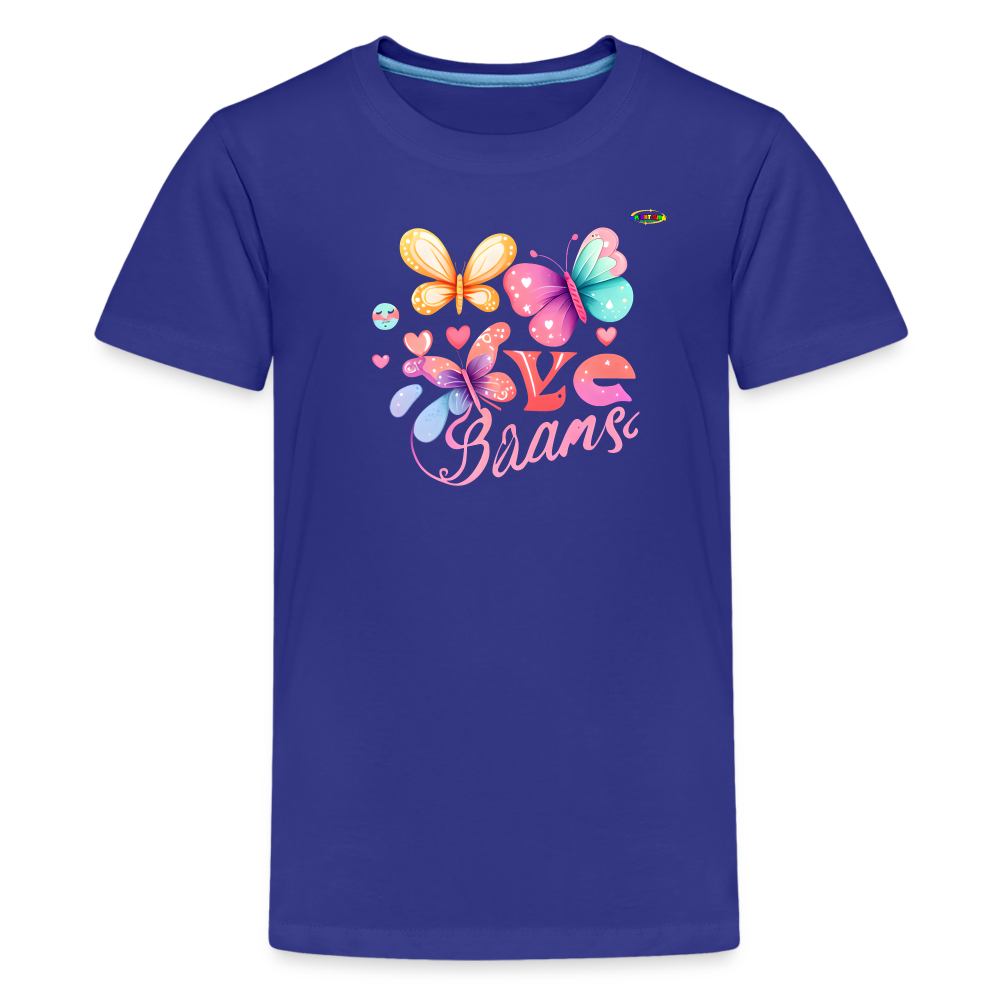 Love Butterfly Logo Children's Premium T-Shirt -MyBrightSideClothing - royal blue