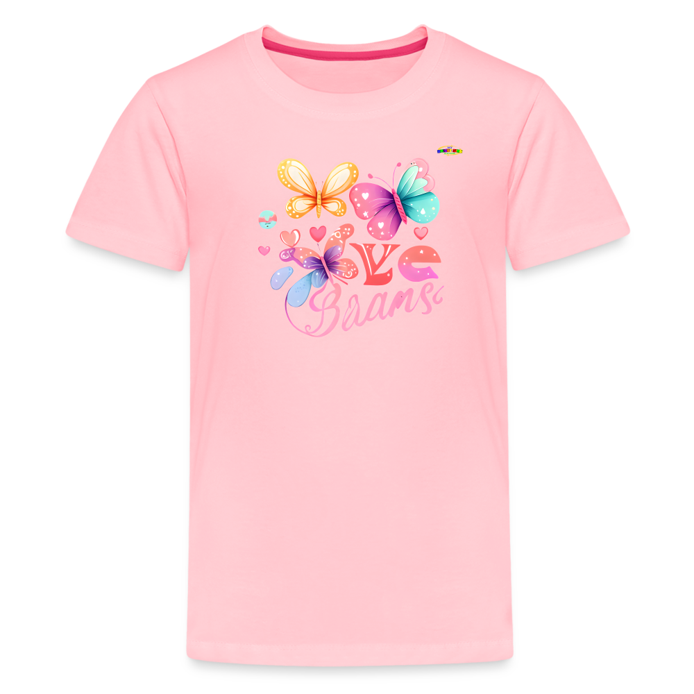 Love Butterfly Logo Children's Premium T-Shirt -MyBrightSideClothing - pink