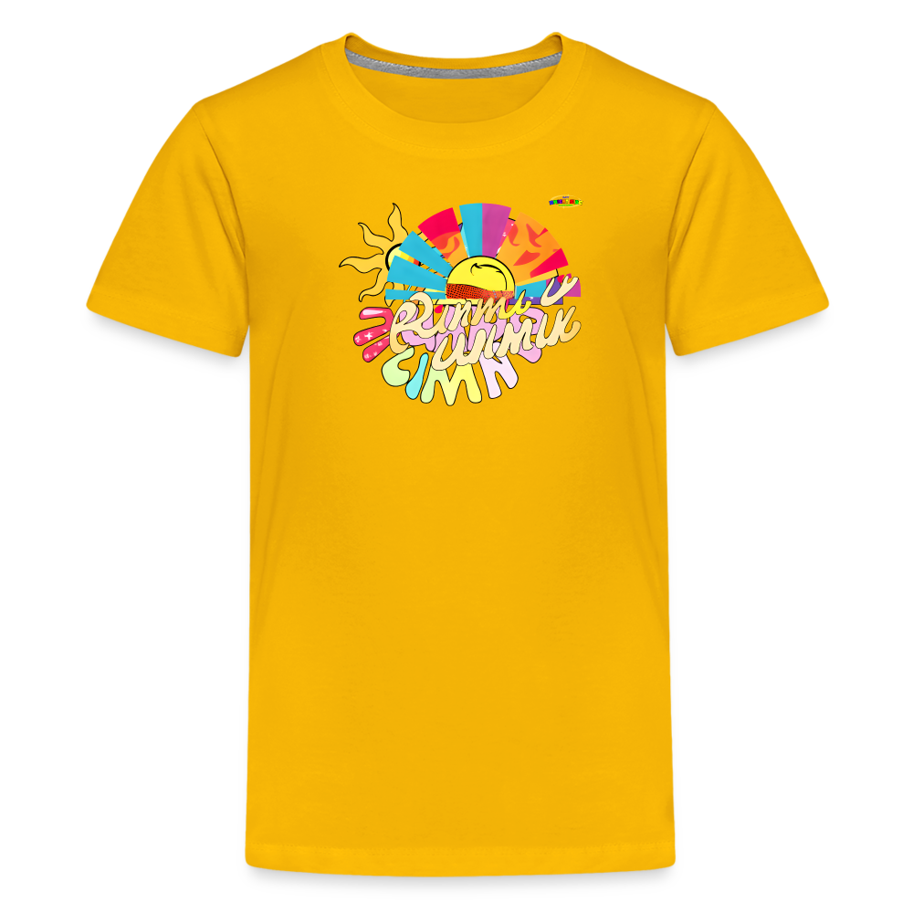 Summer Fun Logo Children's Premium T-Shirt -MyBrightSideClothing - sun yellow