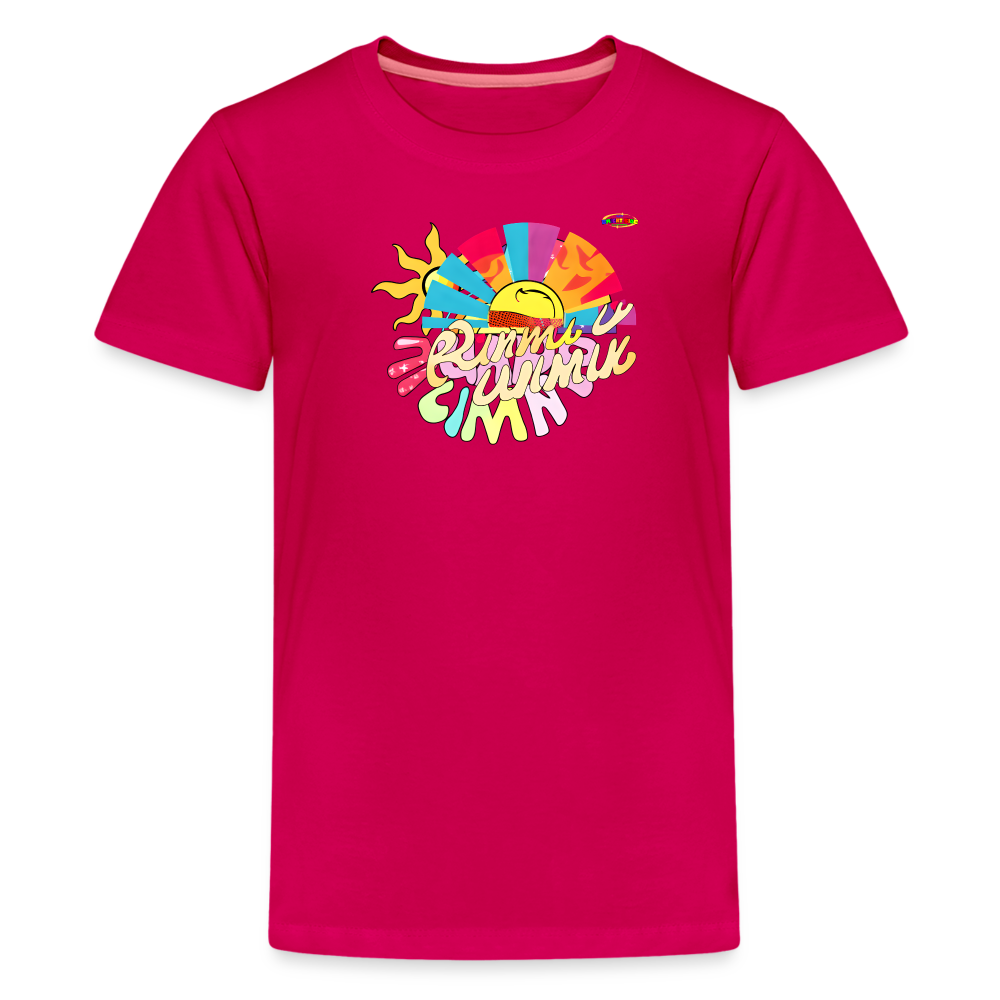 Summer Fun Logo Children's Premium T-Shirt -MyBrightSideClothing - dark pink