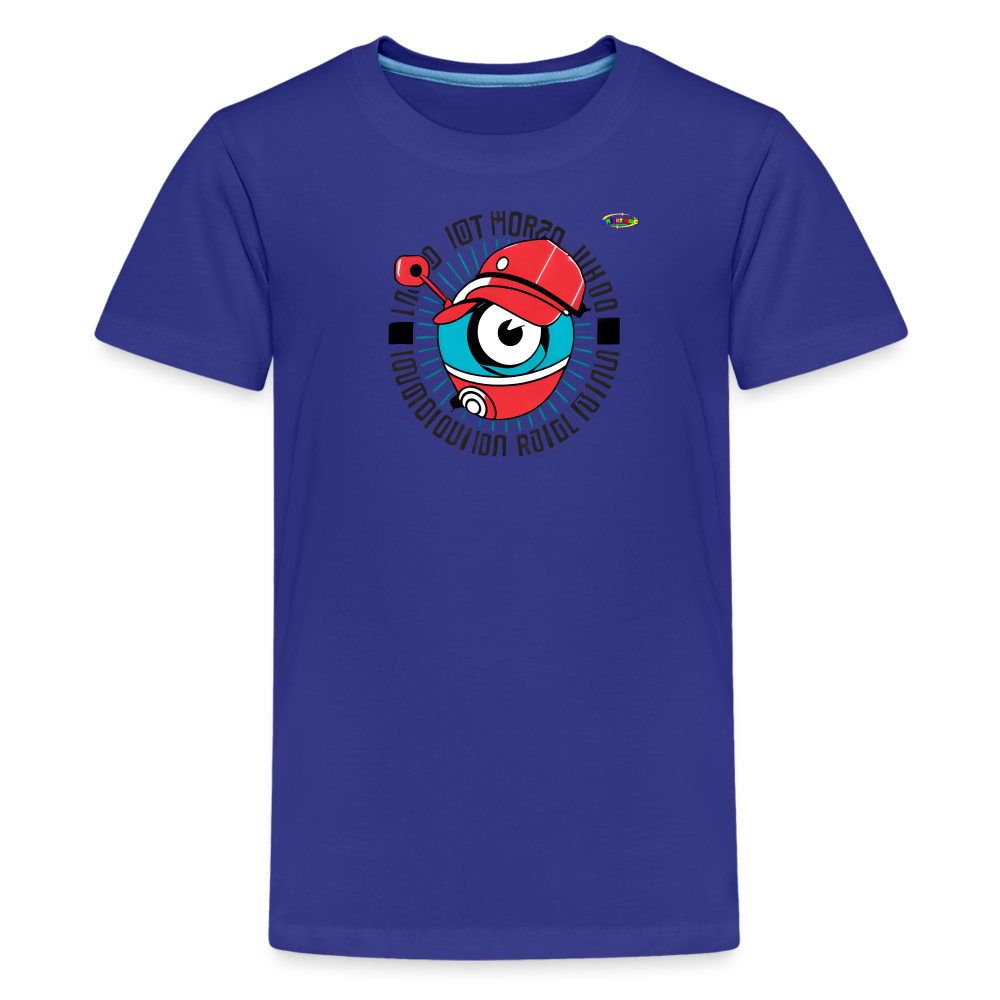 I have my eye on you cute robot Logo Children's Premium T-Shirt-MyBrightSideClothing - royal blue