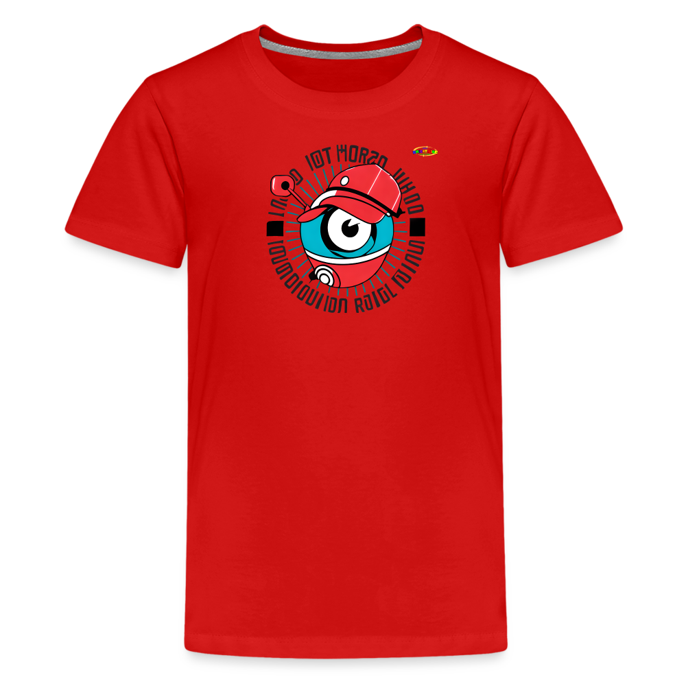 I have my eye on you cute robot Logo Children's Premium T-Shirt-MyBrightSideClothing - red