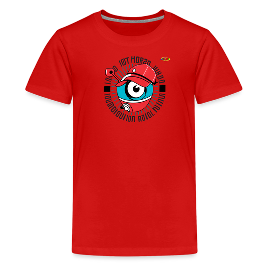 I have my eye on you cute robot Logo Children's Premium T-Shirt-MyBrightSideClothing - red