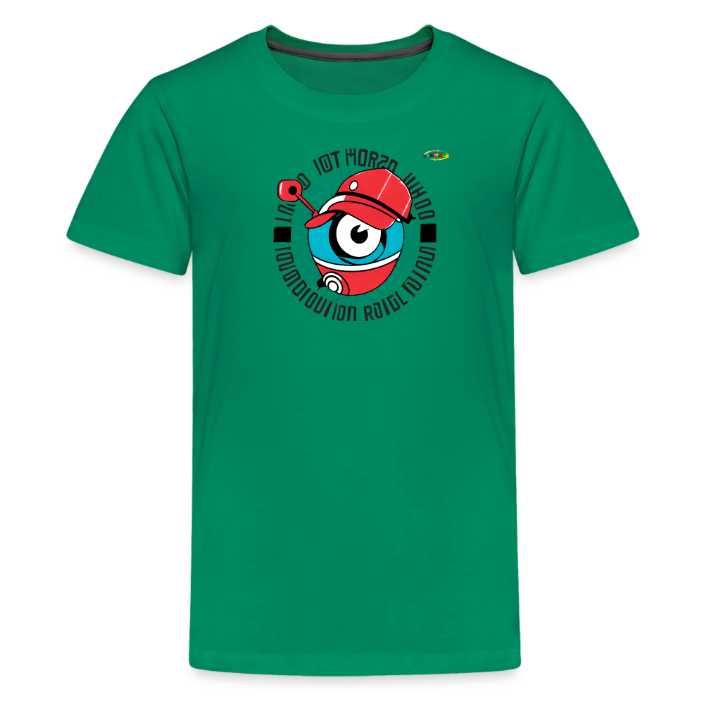 I have my eye on you cute robot Logo Children's Premium T-Shirt-MyBrightSideClothing - kelly green