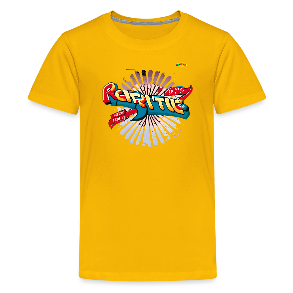 Spreading the Groove Logo Children's Premium T-Shirt -MyBrightSideClothing - sun yellow