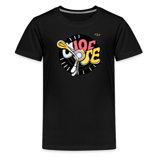 Its Music Time Logo Children's Premium T-Shirt -MyBrightSideClothing - black