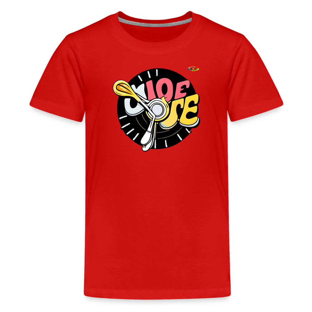 Its Music Time Logo Children's Premium T-Shirt -MyBrightSideClothing - red