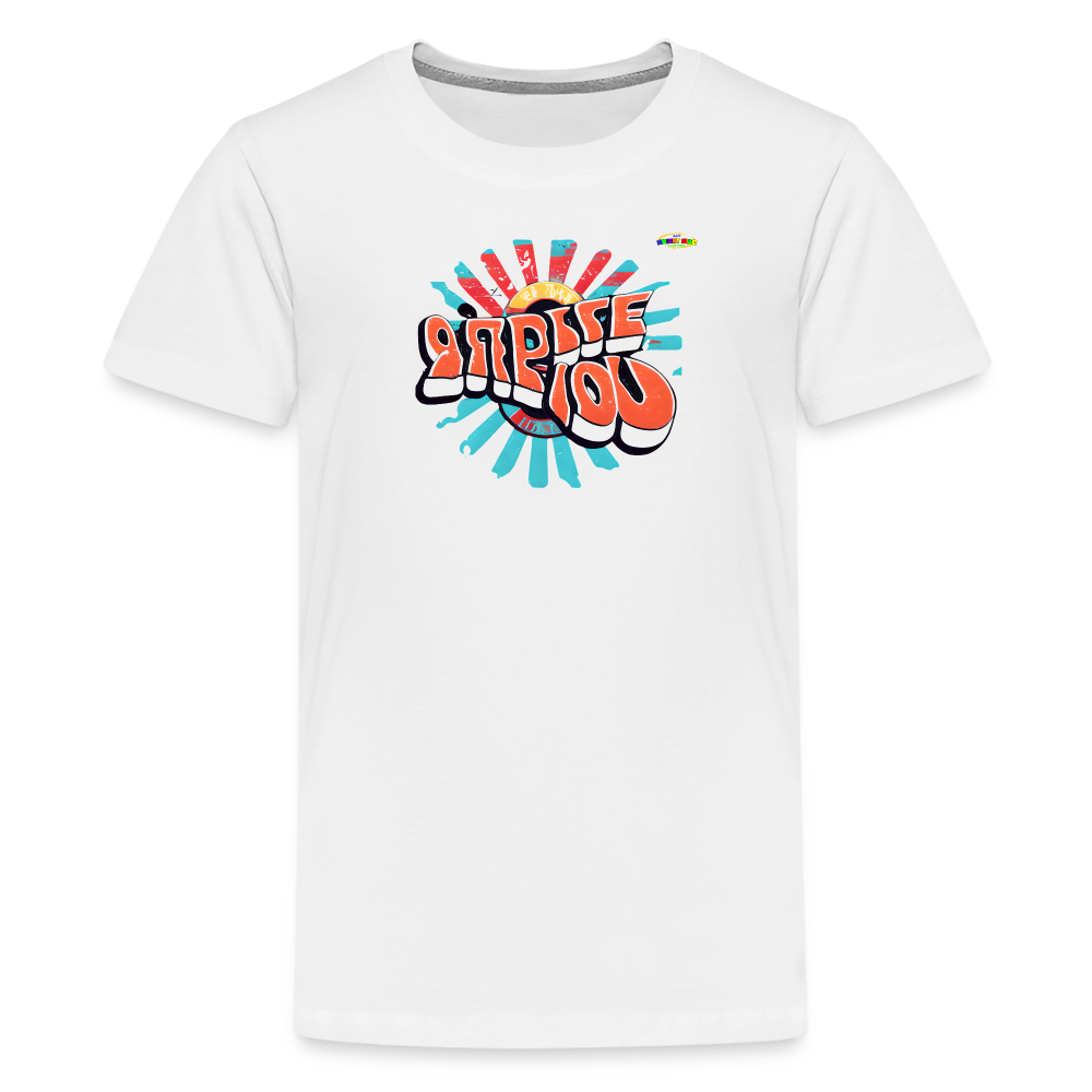 Retro Shine Bright Logo Children's Premium T-Shirt -MyBrightSideClothing - white