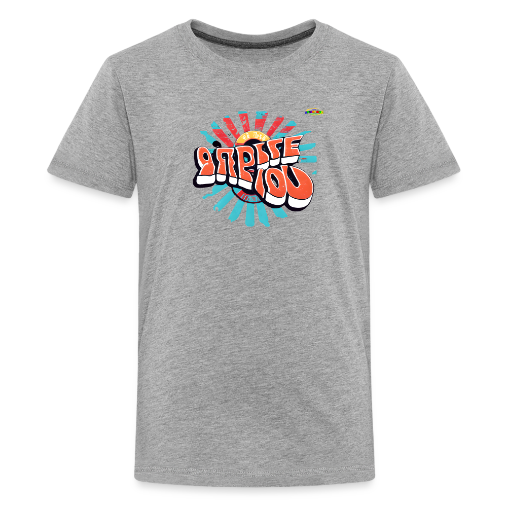 Retro Shine Bright Logo Children's Premium T-Shirt -MyBrightSideClothing - heather gray