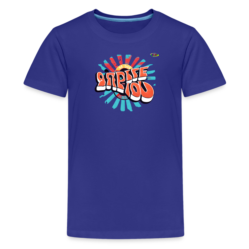 Retro Shine Bright Logo Children's Premium T-Shirt -MyBrightSideClothing - royal blue