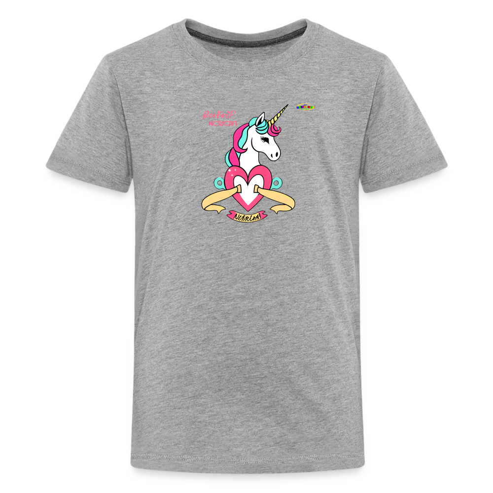 Love Bright Unicorn Logo Children's Premium T-Shirt -MyBrightSideClothing - heather gray