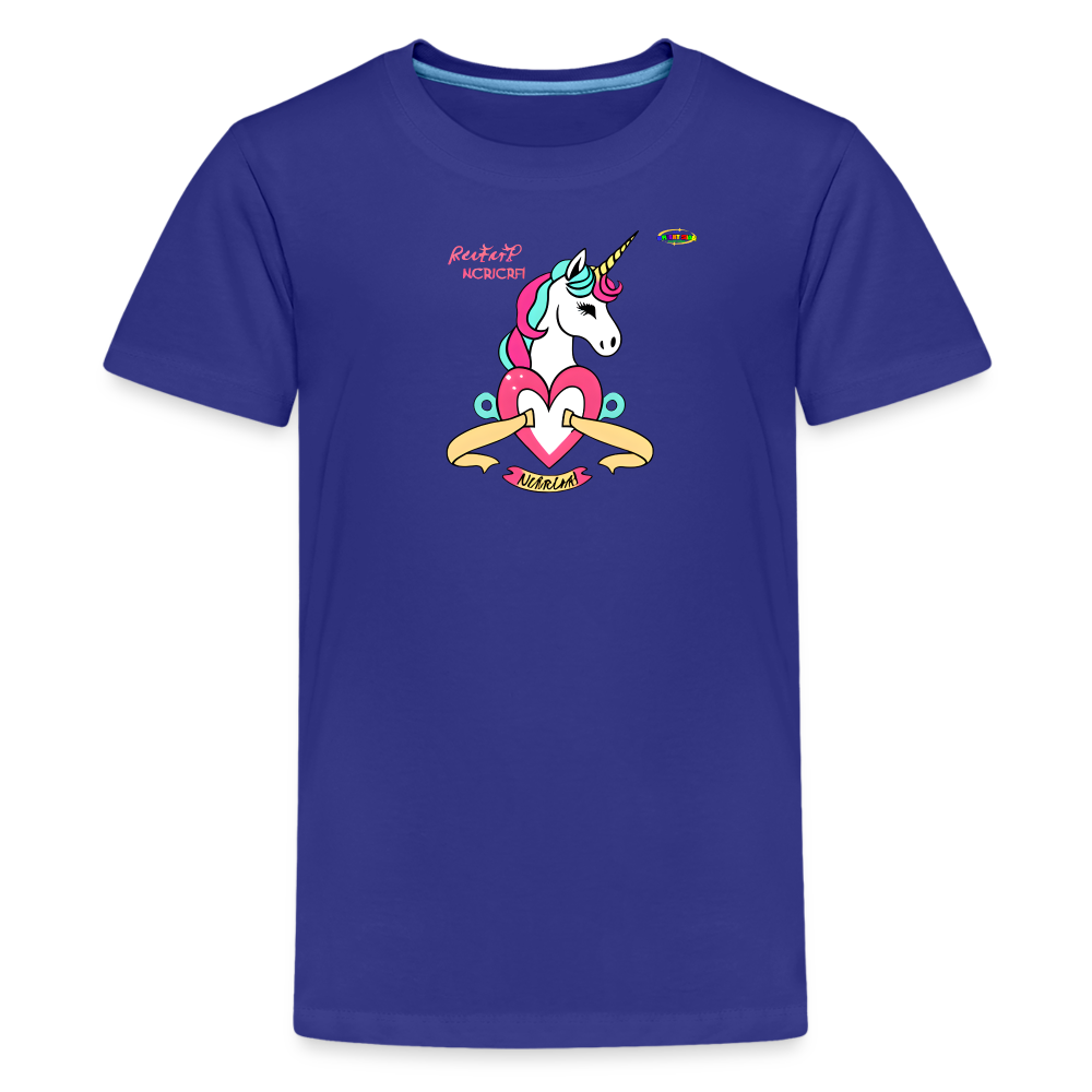 Love Bright Unicorn Logo Children's Premium T-Shirt -MyBrightSideClothing - royal blue