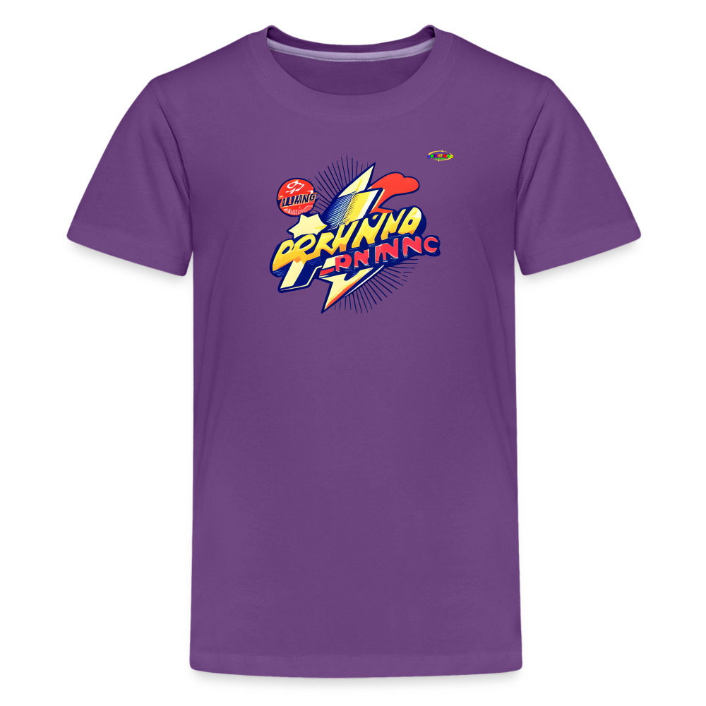 Running a Bright Life Logo Children's Premium T-Shirt -MyBrightSideClothing - purple