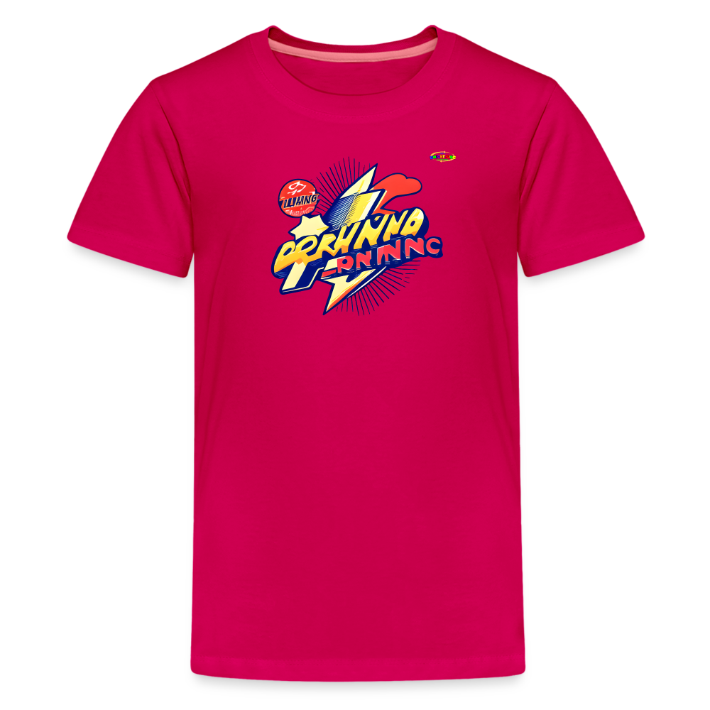 Running a Bright Life Logo Children's Premium T-Shirt -MyBrightSideClothing - dark pink