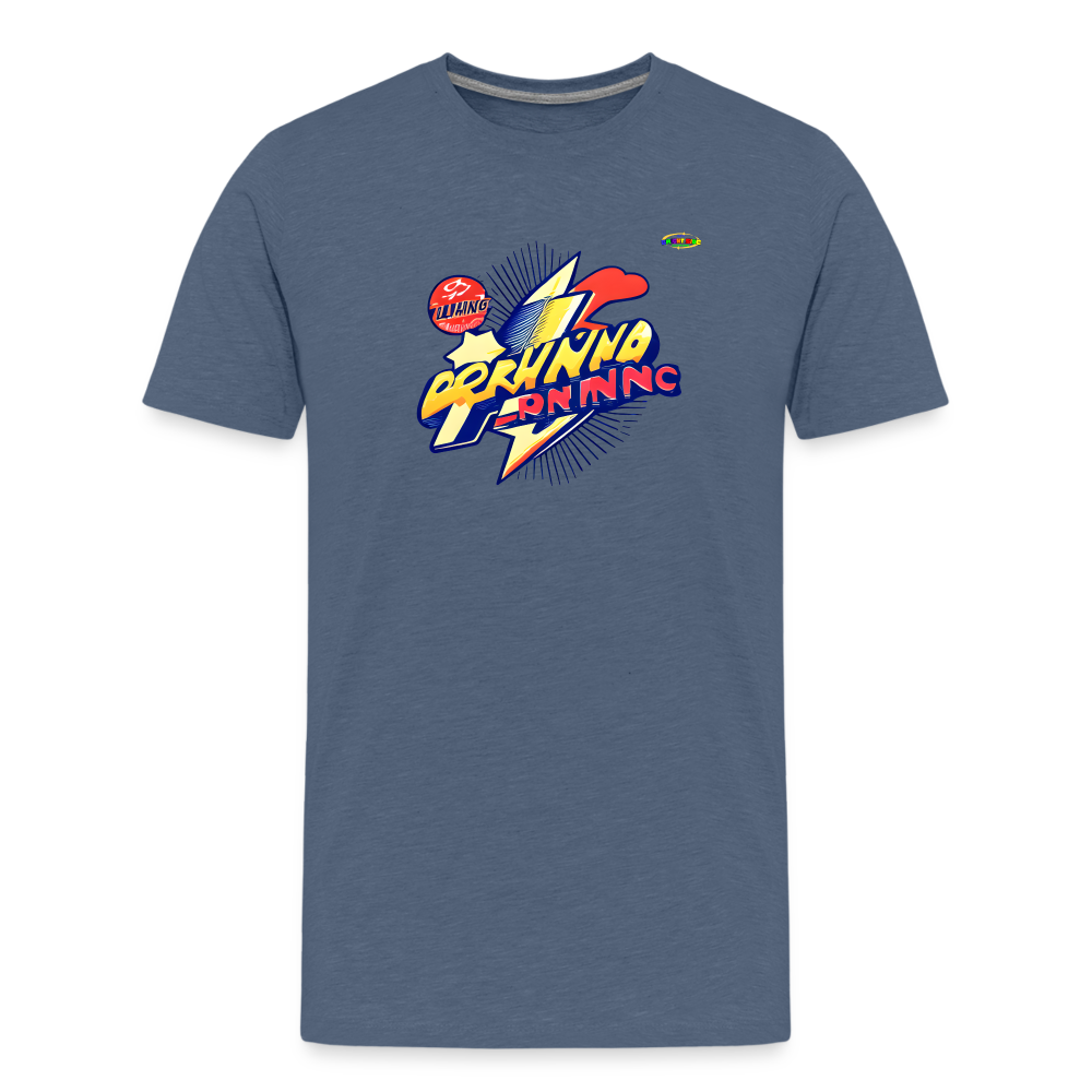 Running a Bright Life Logo Children's Premium T-Shirt -MyBrightSideClothing - heather blue