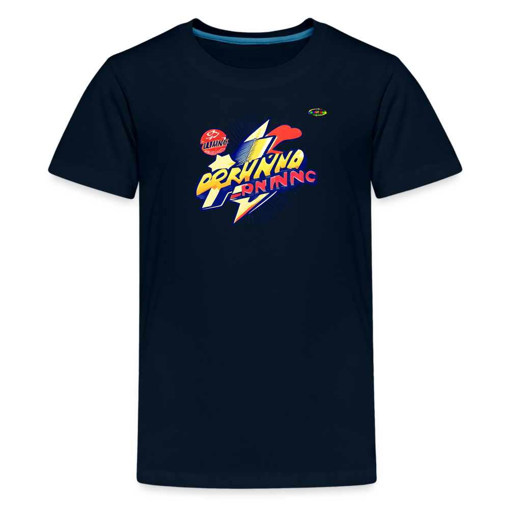 Running a Bright Life Logo Children's Premium T-Shirt -MyBrightSideClothing - deep navy