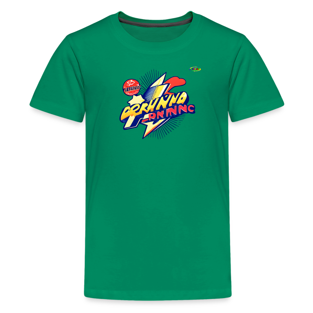 Running a Bright Life Logo Children's Premium T-Shirt -MyBrightSideClothing - kelly green