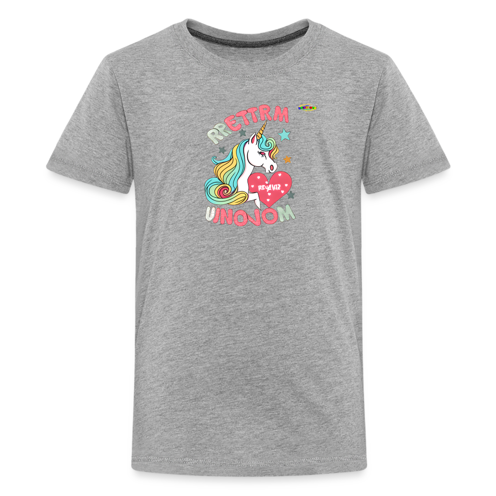 Loving Life Unicorn Logo Children's Premium T-Shirt -MyBrightSideClothing - heather gray