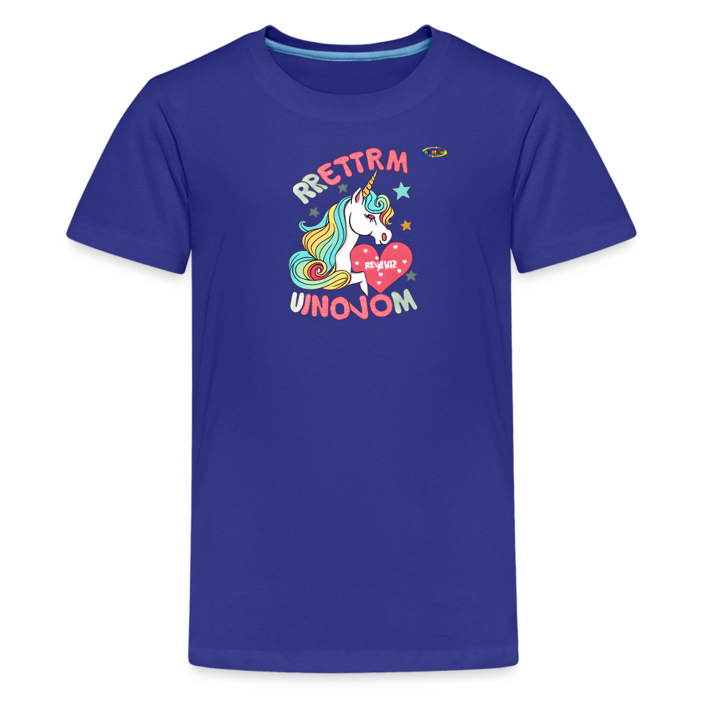 Loving Life Unicorn Logo Children's Premium T-Shirt -MyBrightSideClothing - royal blue