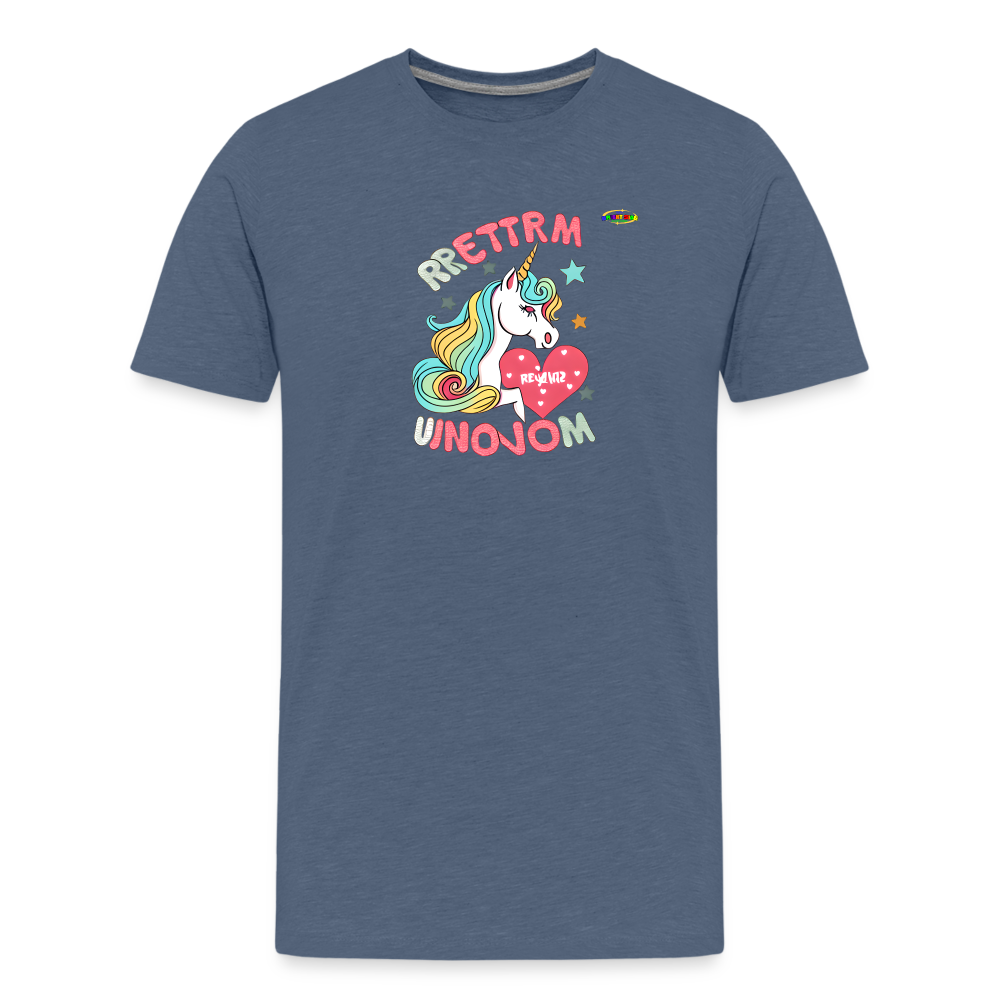 Loving Life Unicorn Logo Children's Premium T-Shirt -MyBrightSideClothing - heather blue