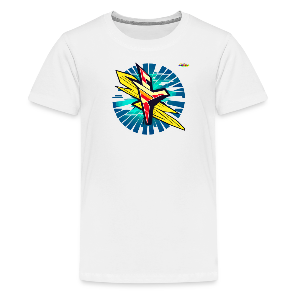 Lifes Electrifying Logo Children's Premium T-Shirt -MyBrightSideClothing - white