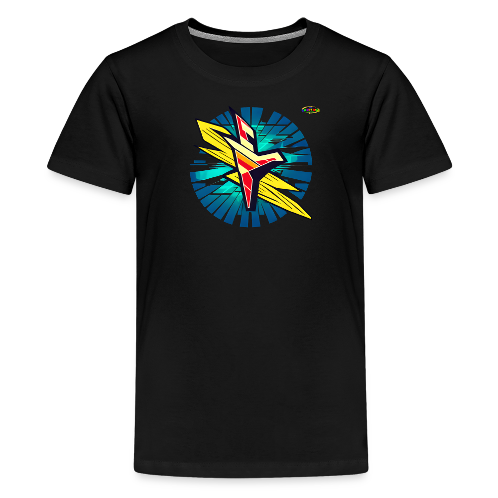 Lifes Electrifying Logo Children's Premium T-Shirt -MyBrightSideClothing - black