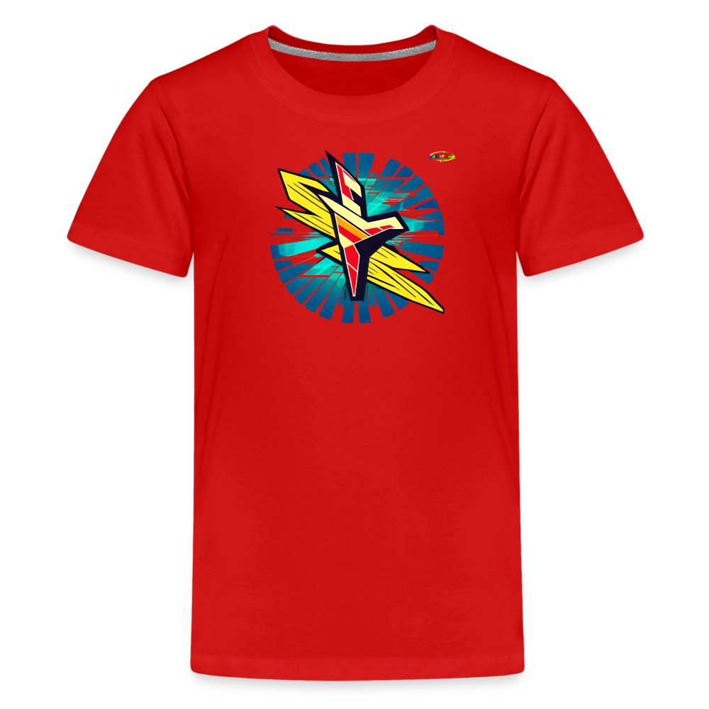 Lifes Electrifying Logo Children's Premium T-Shirt -MyBrightSideClothing - red