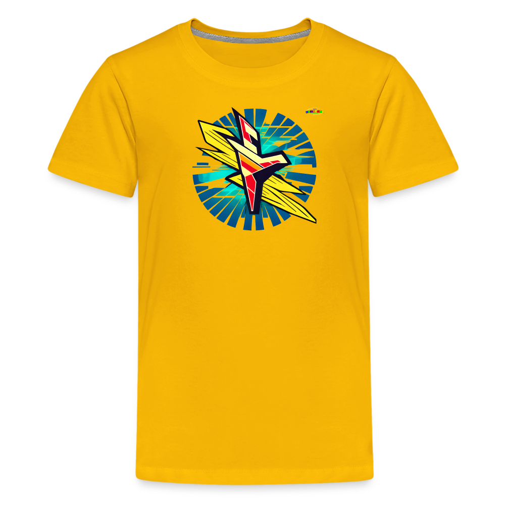 Lifes Electrifying Logo Children's Premium T-Shirt -MyBrightSideClothing - sun yellow