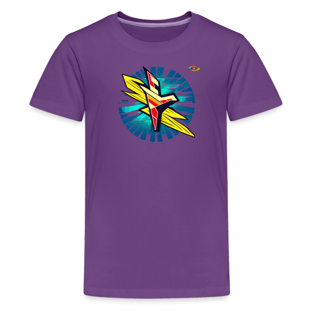 Lifes Electrifying Logo Children's Premium T-Shirt -MyBrightSideClothing - purple