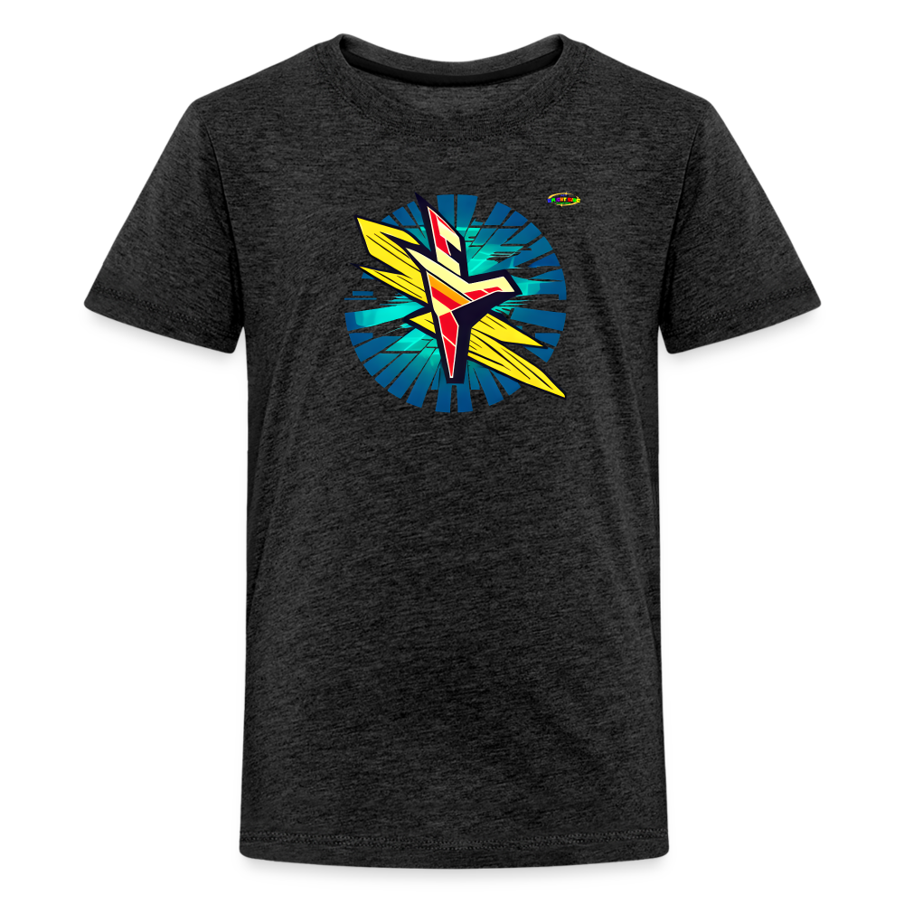 Lifes Electrifying Logo Children's Premium T-Shirt -MyBrightSideClothing - charcoal grey