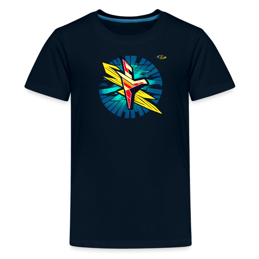 Lifes Electrifying Logo Children's Premium T-Shirt -MyBrightSideClothing - deep navy