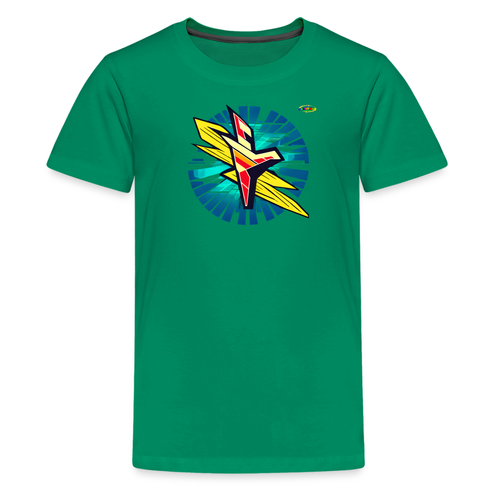 Lifes Electrifying Logo Children's Premium T-Shirt -MyBrightSideClothing - kelly green