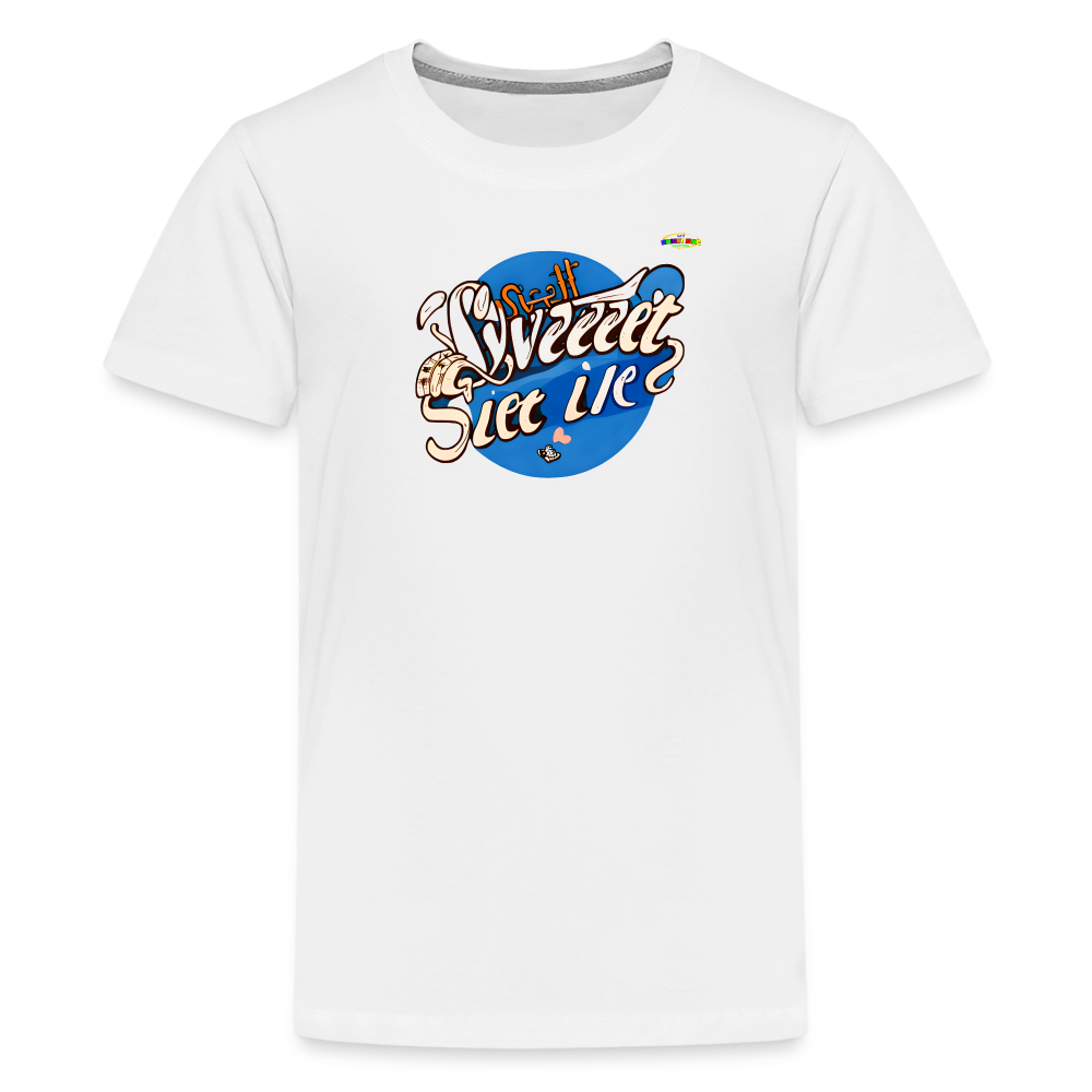 Sweet life Logo Children's Premium T-Shirt-My Bright Side Clothing - white