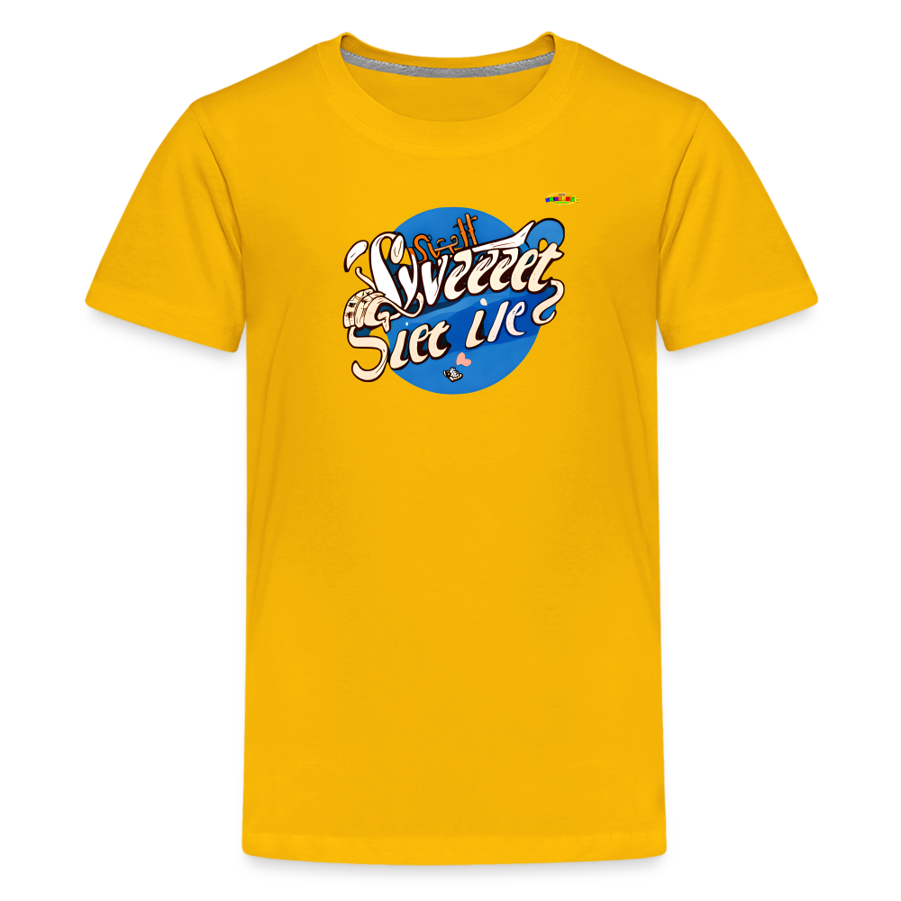 Sweet life Logo Children's Premium T-Shirt-My Bright Side Clothing - sun yellow