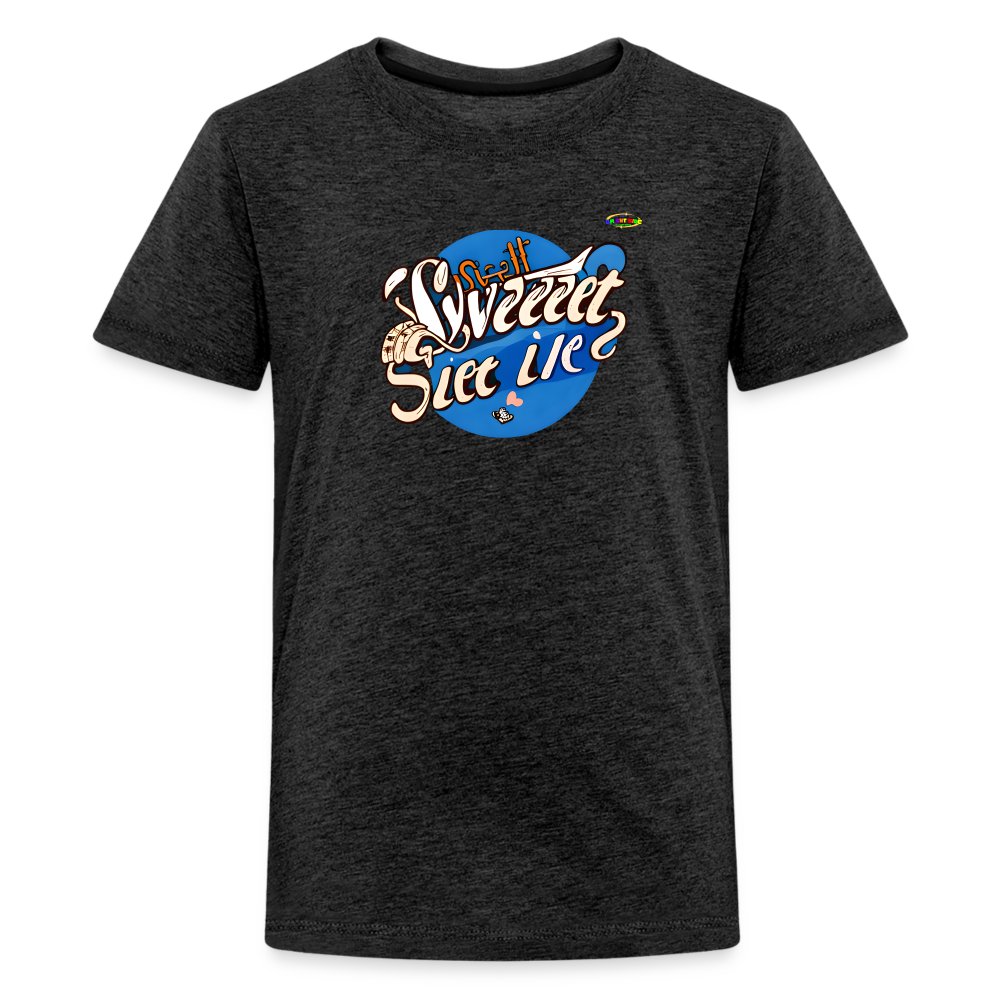 Sweet life Logo Children's Premium T-Shirt-My Bright Side Clothing - charcoal grey