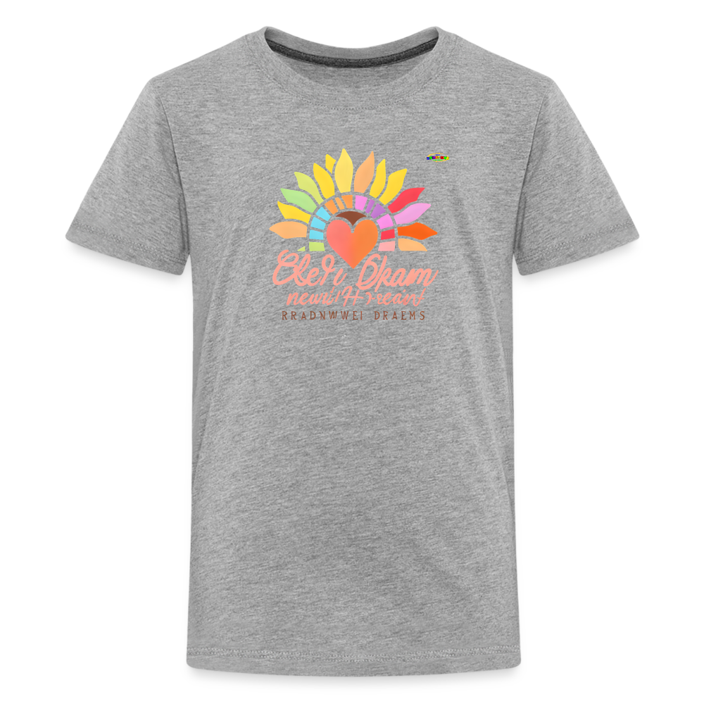 Sunflower Heart Logo Children's Premium T-Shirt-My Bright Side Clothing - heather gray