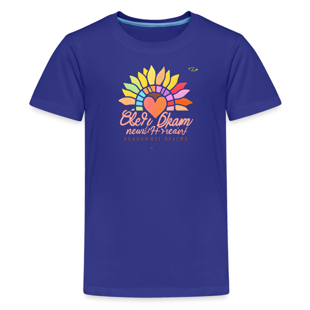 Sunflower Heart Logo Children's Premium T-Shirt-My Bright Side Clothing - royal blue