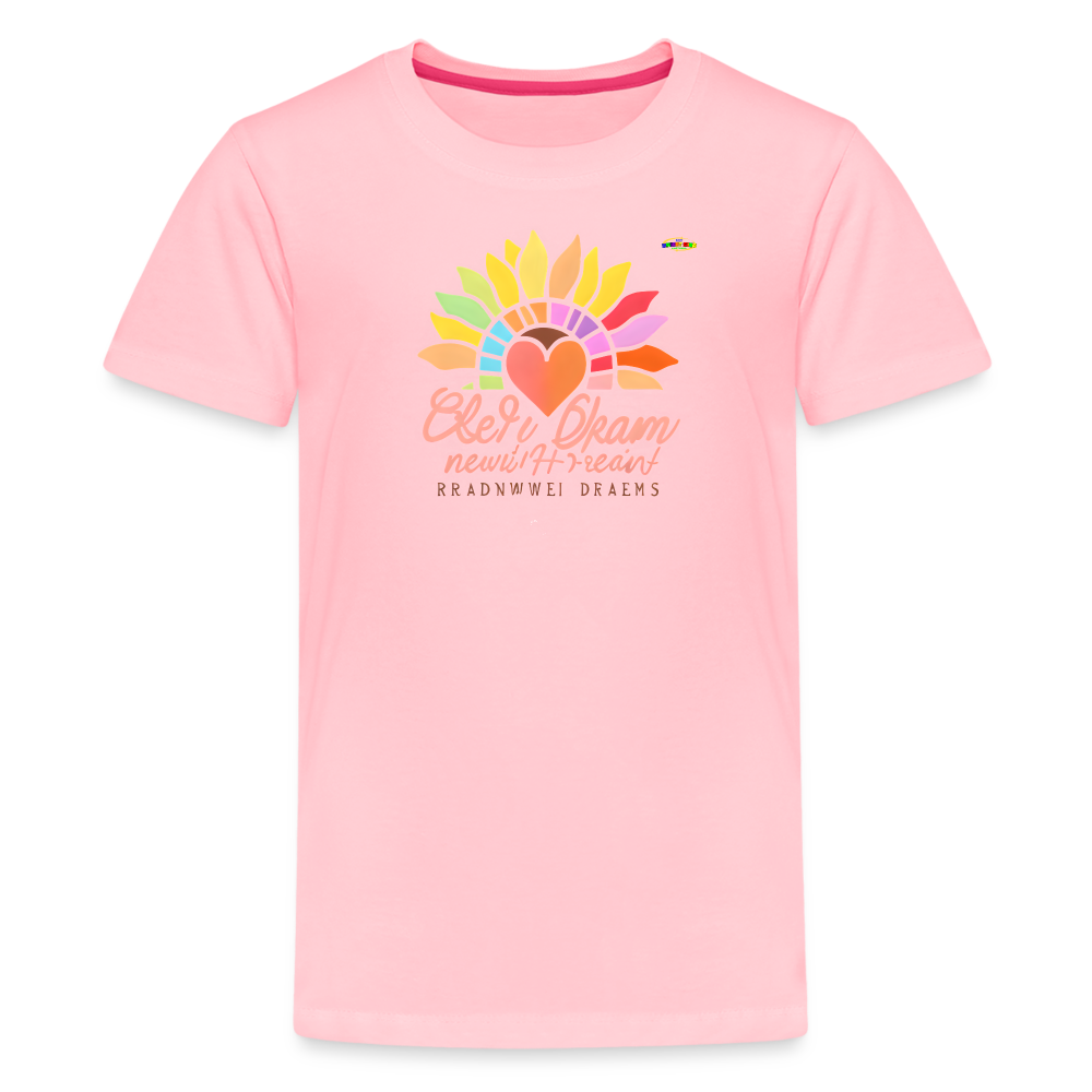 Sunflower Heart Logo Children's Premium T-Shirt-My Bright Side Clothing - pink