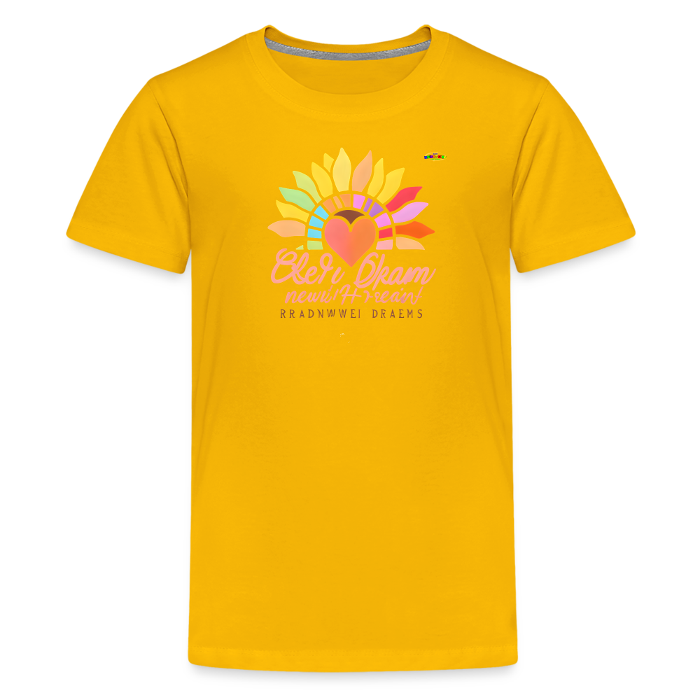 Sunflower Heart Logo Children's Premium T-Shirt-My Bright Side Clothing - sun yellow