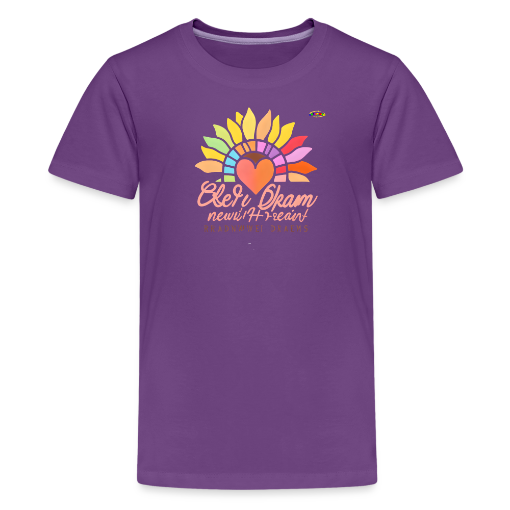 Sunflower Heart Logo Children's Premium T-Shirt-My Bright Side Clothing - purple