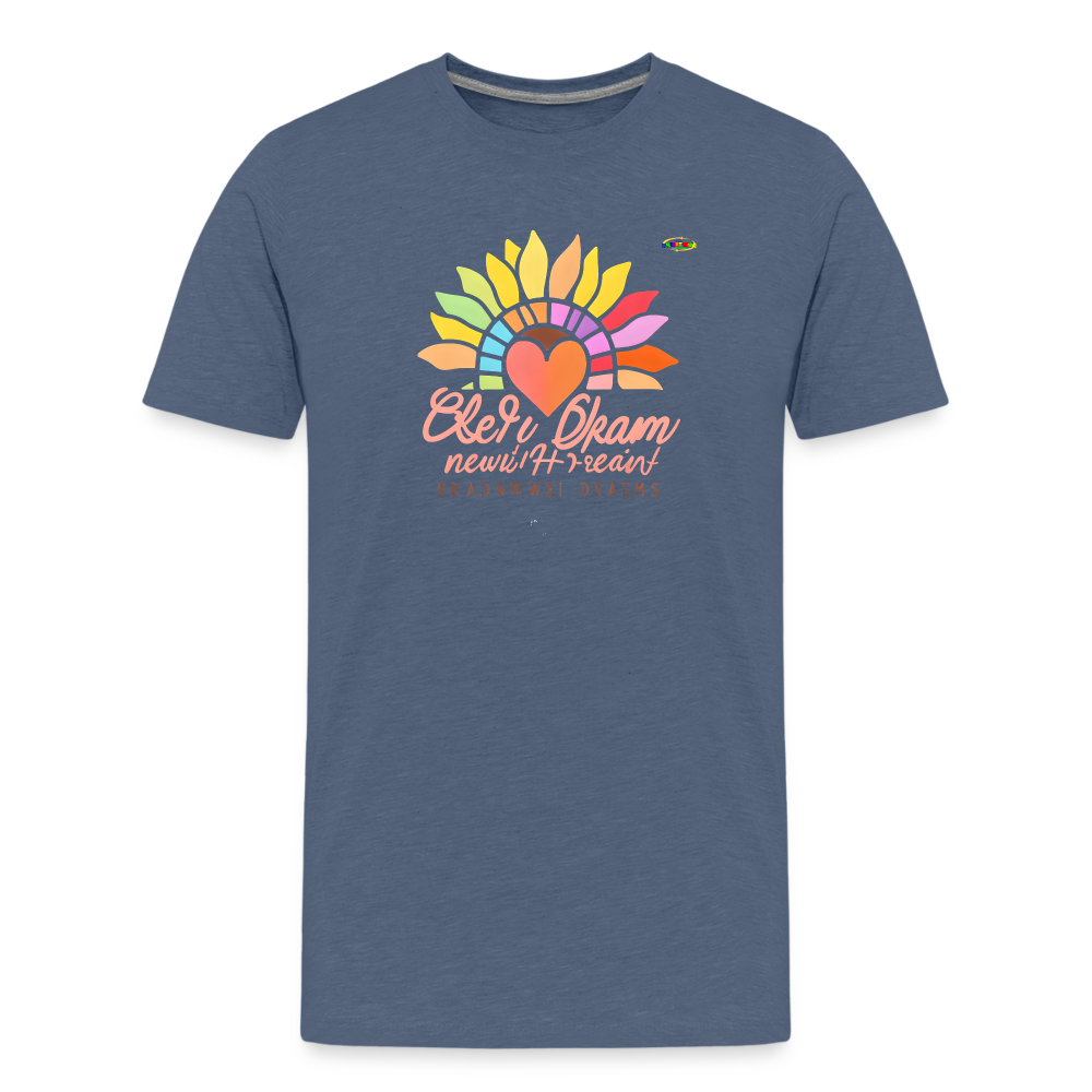 Sunflower Heart Logo Children's Premium T-Shirt-My Bright Side Clothing - heather blue