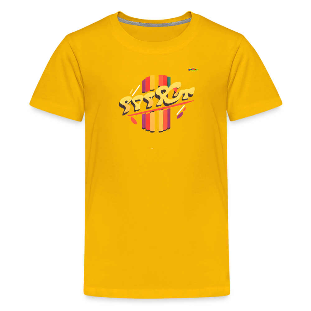 Groovy Skateboard Logo Children's Premium T-Shirt-My Bright Side Clothing - sun yellow