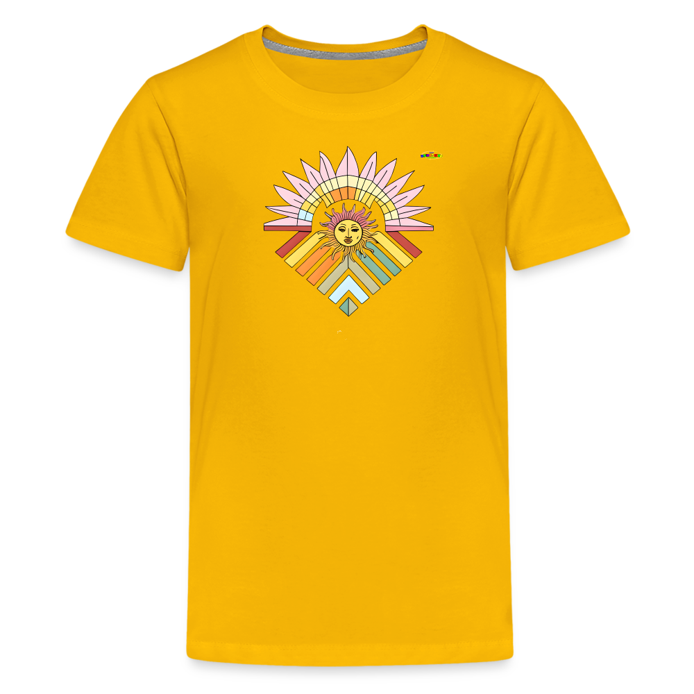 Rainbow Flower Children's Premium T-Shirt-My Bright Side Clothing - sun yellow